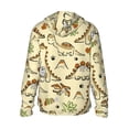thumbnail image 3 of Uemuo Cartoon Dinosaurs Pattern Women's Full Zip UPF 50+ Sun Protection Hoodie Jacket Long Sleeve Sun Shirt Hiking Outdoor Performance with Pockets-Small, 3 of 9