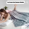 thumbnail image 4 of Dtchengua 39x59Inch Cooling Quilt - Lightweight Breathable Air Conditioner Blanket with Peacock Blue Ombre Gradient, Silky Soft Summer Bed Cover for Spring & Summer Sleep, 4 of 6