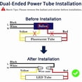 thumbnail image 5 of JESLED 8Ft HO LED Tube Light Bulbs,Bi-pin R17D Base, Dual End Powered,Three Row D Shape 120W 6500K,8-Pack, 5 of 6