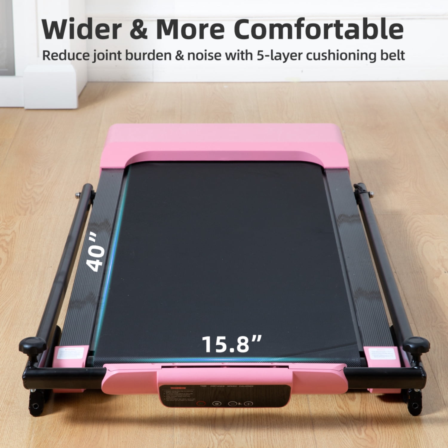 Compact Home Treadmill with LED Screen, Variable Speed up to 7.5 MPH, Walking and Running Treadmill