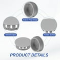 thumbnail image 3 of Tapones de agujero de plástico Uxcell, tipo plano, tapón redondo con bloqueo a presión gris 28mm/1-1/8", 3 of 7