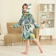 thumbnail image 4 of FORMRS Niños Bathrobe Unisex Hooded Robe Soft Plush Pajamas Sleepwear, Size 2-3T, Mounatin at Dawn, 4 of 7