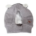 thumbnail image 1 of Greeniant Gorro de calavera cálido de felpa y grueso para niños, gorro cálido y acogedor para niños, gorro de calavera cálido, sombreros Ropa para mascotas gris, 1 of 6
