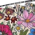 thumbnail image 3 of Pioneer Flower Floral Print Pattern Shower Curtain 72"x84" ,Bathroom Decorative Shower Curtains Set with 12 Hooks,Modern Waterproof Washable Shower Curtain, 3 of 6