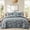 Grey, variant on IR Imperial Rooms Velvet Bedspread Floral Pattern 3-Piece Set Ultrasonic Embossed Quilt Reversible Soft Microfiber Coverlet Queen Size Grey