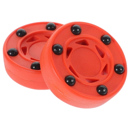 ROSENICE 2 Pcs Roller Hockey Game Puck Soft Child Men and Women Red