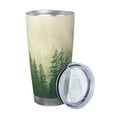 thumbnail image 2 of Fotbe Fog Forest Pattern 20 oz Tumbler Stainless Steel Vacuum Insulated Coffee Ice Cup Double Wall Travel Flask Leak-proof Coffee Cup-Straw Three-piece Set, 2 of 8