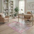 thumbnail image 2 of ODIKA Pink Boho Vintage Ditsy Field Scroll Distressed Border Botanical for Home Office, Gaming Room, Under Desk, Non-Slip Chair-Friendly, 2 of 7
