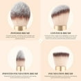 thumbnail image 3 of Makeup Brushes Duo End Foundation Contour Powder and Buffer Brush Bronzer Double Makeup Brush Set 2Pcs black, 3 of 26