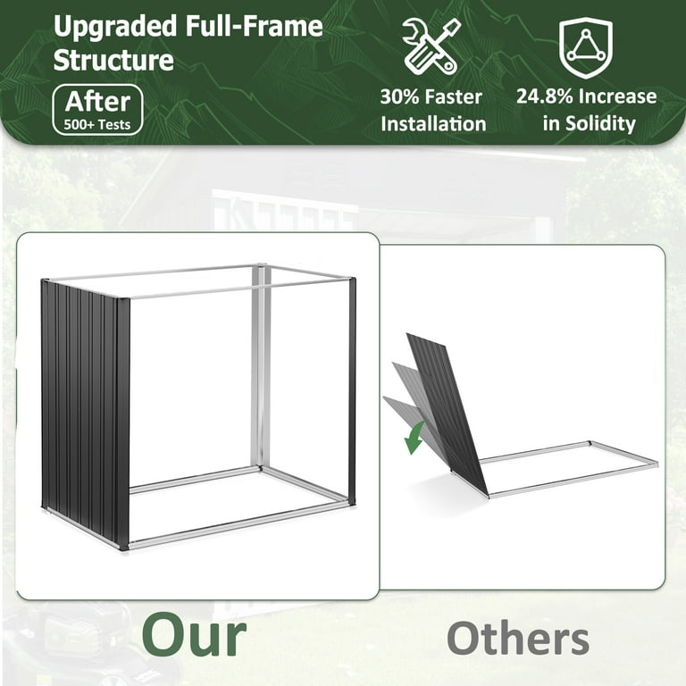 NETAJE 9'x4' Outdoor Metal Storage Shed with Upgraded Frame