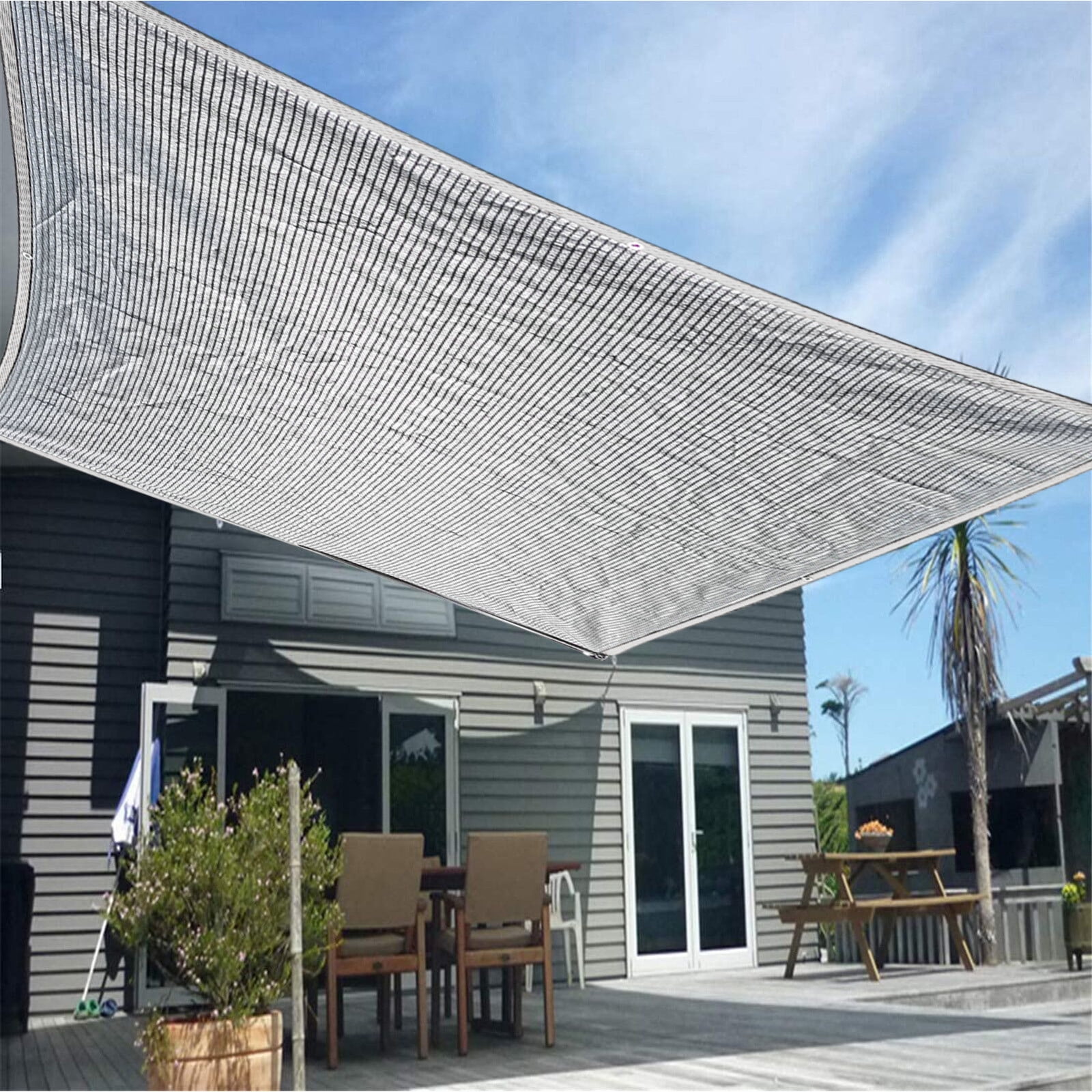 Summer Savings Clearance! Boovnll Sun Shades Outdoor Patio, 6.6x6.6Ft Rectangle Sand UV Block Sunshade Mesh Insulation Permeable Heavy Duty Shade Cloth for Outdoor Patio Yard Garden, Sun Shade