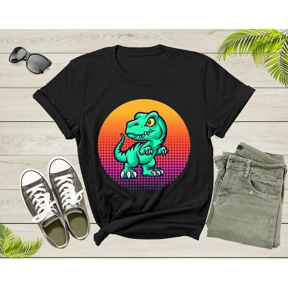 Cool Dinosaur T-Rex Animal Bird at Sunset for Men Women Kids T-Shirt Dino T Shirt Gift for Men Women Kids Boys Girls Cute Trex Dino Tshirt