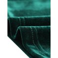 thumbnail image 5 of Blusa de terciopelo para mujer con volantes y cuello alto, manga larga, con botones Verde oscuro L, 5 of 5