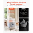 thumbnail image 3 of KFFKFF Upright Automatic Ice Cream Maker with Built-in Compressor, 1 Quart Gelato and Frozen Yogurt Machine, 4 Modes Electric Sorbet Maker, Home Compressor Ice Cream Machine, 3 of 9
