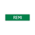 thumbnail image 1 of Remi Girls Children Name Letter Printed Label Indoor Outdoor Wall Plaque Decoration Aluminum Metal Sign 4"x13.5", 1 of 1