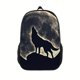 thumbnail image 3 of 1pc Mochila Con Patrón De Lobo Creativo, Mochila Con Impresión 3D De Lobo Nocturno Del Cielo, Mochila Para Estudiantes, Bolsa De Viaje De Gran Capacidad Para Niños, Niñas, Adolescentes, 3 of 4