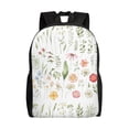 thumbnail image 1 of Disketp Wildflower Watercolor 2 Mochila Unisex de Apertura Lateral Completa, Mochila para Laptop para Escuela, Trabajo y Viajes, 1 of 8