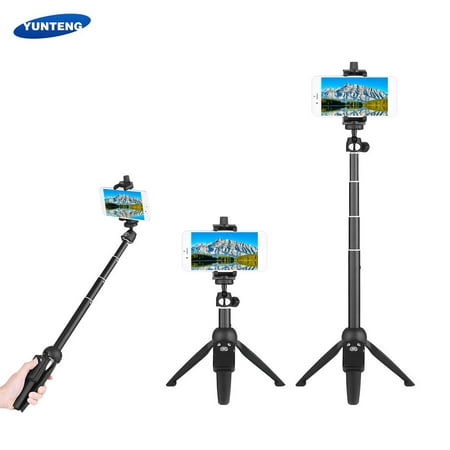 YUNTENG YT-9928 2-in-1 Mini Desktop Tripod Selfie Stick with Phone Holder Remote Controller Max. Load 0.22kg for iPhone 7 7plus Xiaomi Samsung