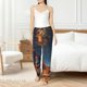 thumbnail image 4 of Fotbe Cowboy Boots Under Starry Sky Pantalones de Pijama para Mujer, Pantalones de Dormir, Pantalones Pj con Cordón y Bolsillos-3X-Large, 4 of 6