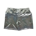thumbnail image 3 of YM YOUMU Women PU Patent Leather Shorts Hot Pants Stretch Wet Look Slim Fit Dance Club, 3 of 3