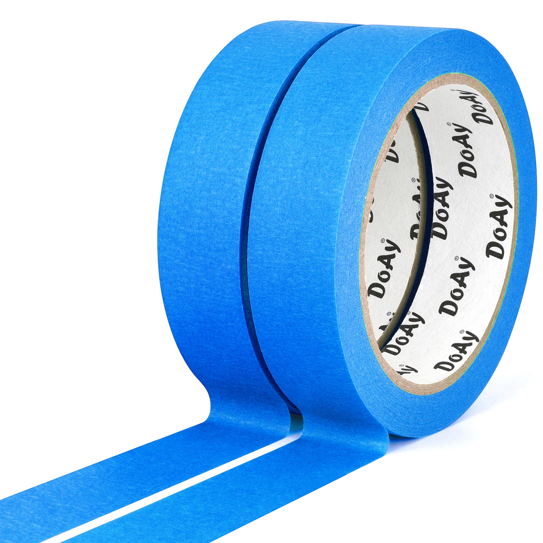 DOAY 2 pack Blue Painters Tape - Masking Tape 1 inch wide, Multi-Surface Adhesion, Indoor & Outdoor Use for DIY, Labeling, Art, Car
