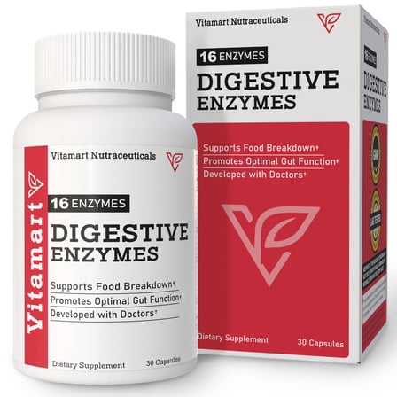 Digestive Enzymes Complex — Multi-Enzyme Formula (16 Enzymes) for Protein, Fat & Carb Breakdown