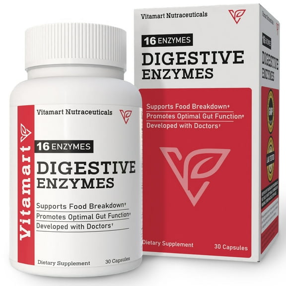 Digestive Enzymes Complex — Multi-Enzyme Formula (16 Enzymes) for Protein, Fat & Carb Breakdown