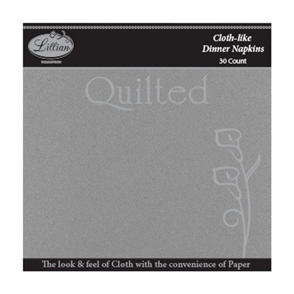 EcoQuality Silver 1/4 Fold Quilted Dinner – Elegant, Durable, and Disposable, Dispenser Napkin Refill, Everyday Napkins, Perfect for Restaurants, Diners, Bodegas & Home (30)
