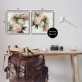 thumbnail image 3 of Traditional Peony Blossoms Arrangement Botanical & Floral Graphic Art Gray Framed Art Print Wall Art, Set of 2, 3 of 8