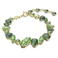 thumbnail image 1 of Brazalete Swarovski Gema con cristales verdes suaves en tono dorado, 1 of 7