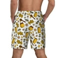 thumbnail image 4 of Haiem Cute Bee Mens Swim Trunks with Compression Liner 2 in 1 Swimming Shorts Stretch Swimwear Quick Dry,Board Shorts-Medium, 4 of 9