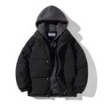 thumbnail image 1 of Chaqueta acolchada de algodón con capucha falsa de dos piezas para hombre, calidez gruesa, chaqueta acolchada de algodón personalizada, estilo neutro Pompotops  oipoqjl20815, 1 of 2