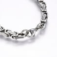 thumbnail image 4 of 5pc Resistant 201 Stainless Steel ID Bracelets Chain with Lobster Claw Clasps Stainless Steel Color 8-1/4 inch(21cm) 4mm, 4 of 4