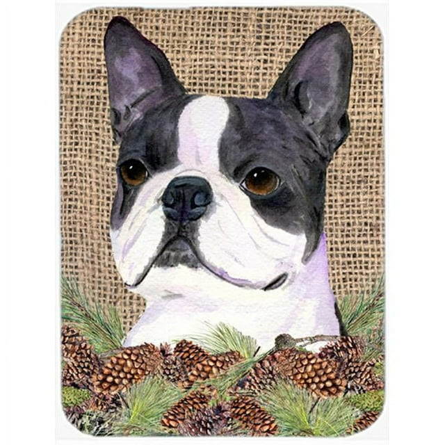 Carolines Treasures SS4105LCB Boston Terrier Glass Cutting Board - Large