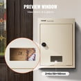 thumbnail image 6 of VEVOR Through The Wall Drop Box, Heavy Duty Steel Through the Wall Mailbox with 2.8-7.9" 13" Combination Lock, 12.5x6.3x16.9" Mail Drop Box, Beige, 6 of 9