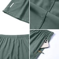 thumbnail image 5 of Lumtrix Men’s Athletic Running Shorts Lightweight Workout Gym Shorts with Zipper Pockets for Basketball Hiking Mint Green L, 5 of 6