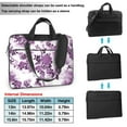 thumbnail image 6 of YFYANG 14 inch Universal Laptop Bag Oxford Cloth Laptop Sleeve, Multi-functional Vintage Purple Floral Pattern Notebook Computer Messenger Bag Handbag, 6 of 8