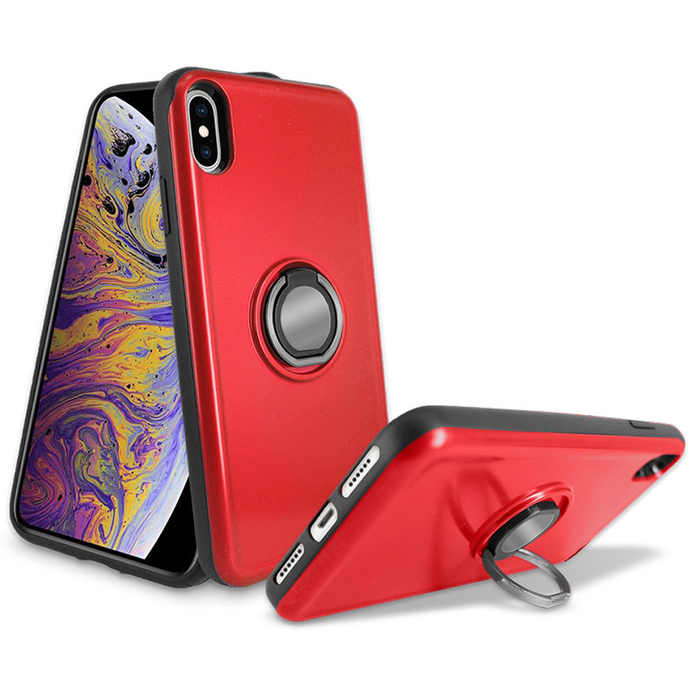 Apple IPhone XR Shockproof Hybrid Holder Ring Stand With