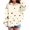 thumbnail image 2 of PiGOGI Children Cow Pattern Hooded Pullover Long Sleeve Sweatshirt Cute Animal Print Hoodie with Pocket for Girls Boys Multicolor 13-14 Years, 2 of 6