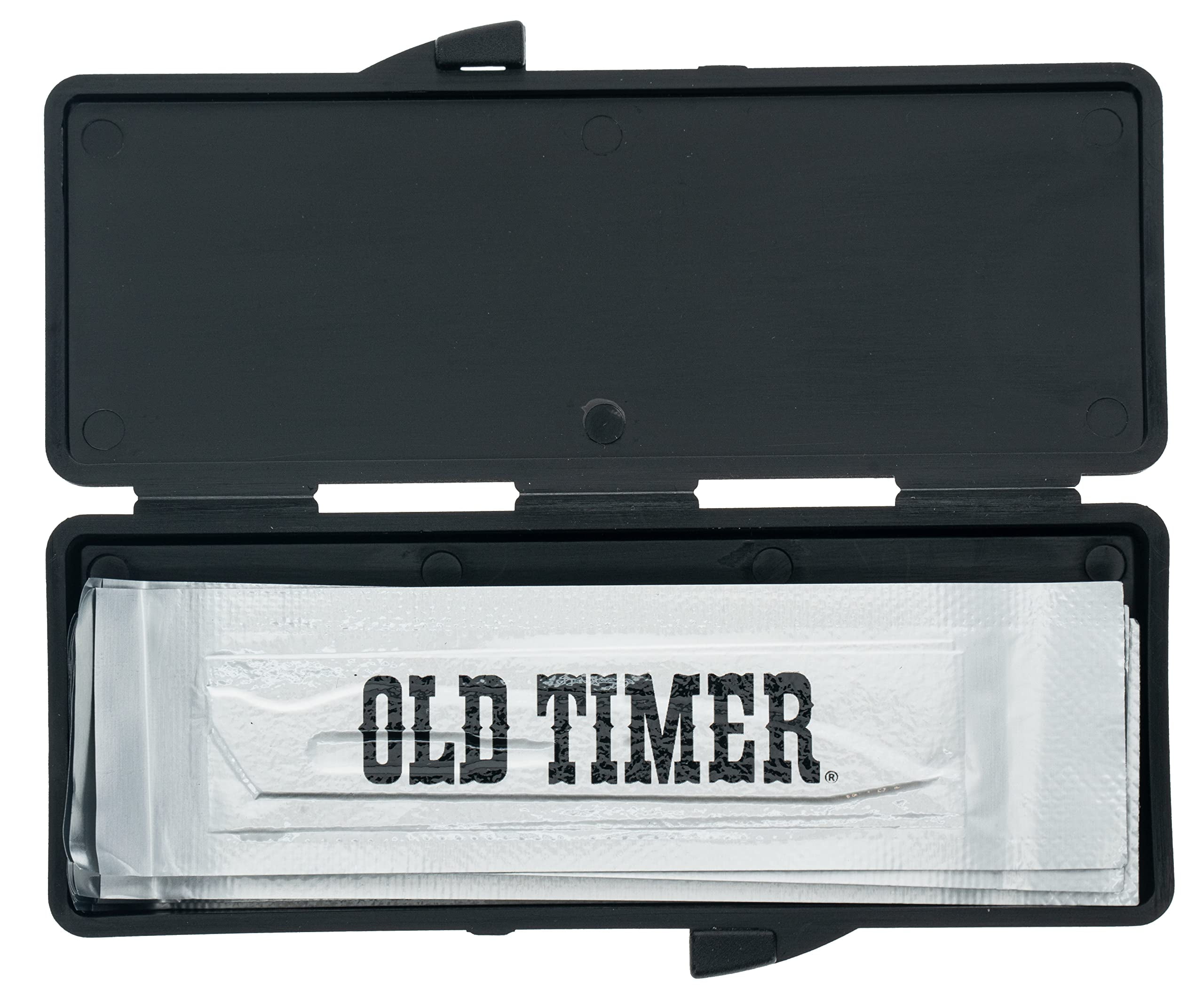 Old Timer Replaceable Blade Kit Pocket Knife 2.75" Drop Point 60A Satin Blade TPE Handle Black