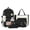 Black, variant on Weebloom 5Pcs School Backpack For Kids Boys Girls Cute Stylish Daypack 5 Piece Large Bookbag Elementary Middle School Black