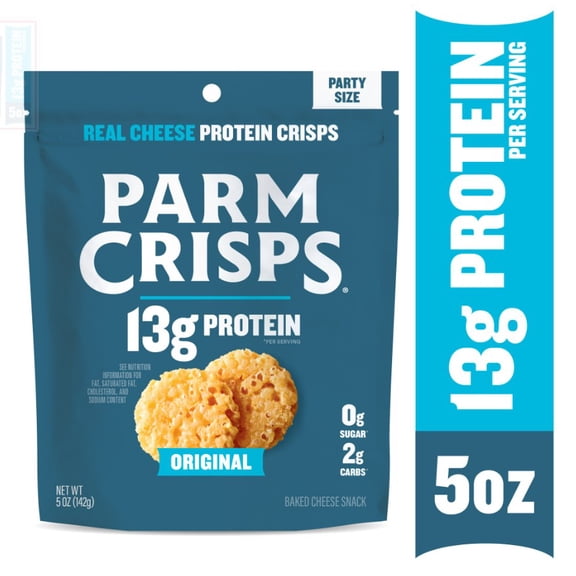 ParmCrisps Original Gluten-Free Oven-Baked Cheese Crisps Snack Crackers, 5 oz