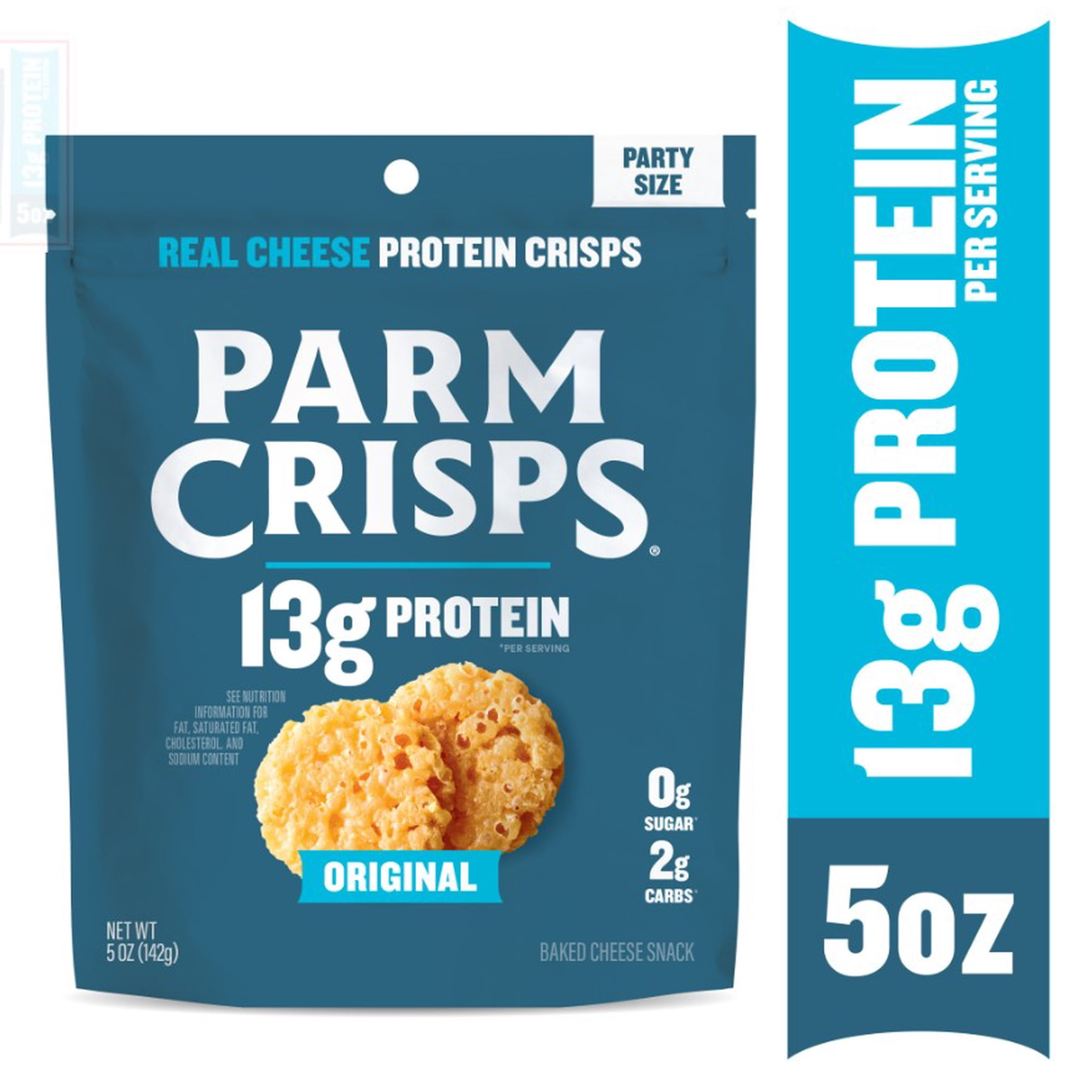 ParmCrisps Original Gluten-Free Oven-Baked Cheese Crisps Snack Crackers, 5 oz
