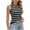 Black, variant on AherBiu Tank Tops for Women Crewneck Knitted Pullover Top Striped Summer Casual Fitting Blouse Camisole