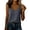 Gray, variant on Women's Blouse Tops Sleeveless Button Front Summer Shirts Solid Color Casual Lightweight Breathable Fashion Tunics