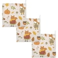 thumbnail image 7 of SKYSONIC 5 PCS Autumnal Forest Pattern Baby Muslin Washcloths, Cute Animal Face Towel Burp Cloths Ultrasoft Absorbent Cotton Bath Wipes Towels for Newborn Boys Girls, 7 of 7