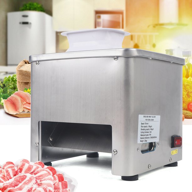 Miumaeov Commercial Stainless Meat Slicer Electric Meat Cutter Cutting