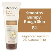 Aveeno Tone + Texture Renewing Bath and Body Scrub, Fragrance Free, 8 fl oz