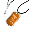 thumbnail image 2 of Pumpkin Spice Everything Military Dog Tag Pendant Necklace with Cord, 2 of 4
