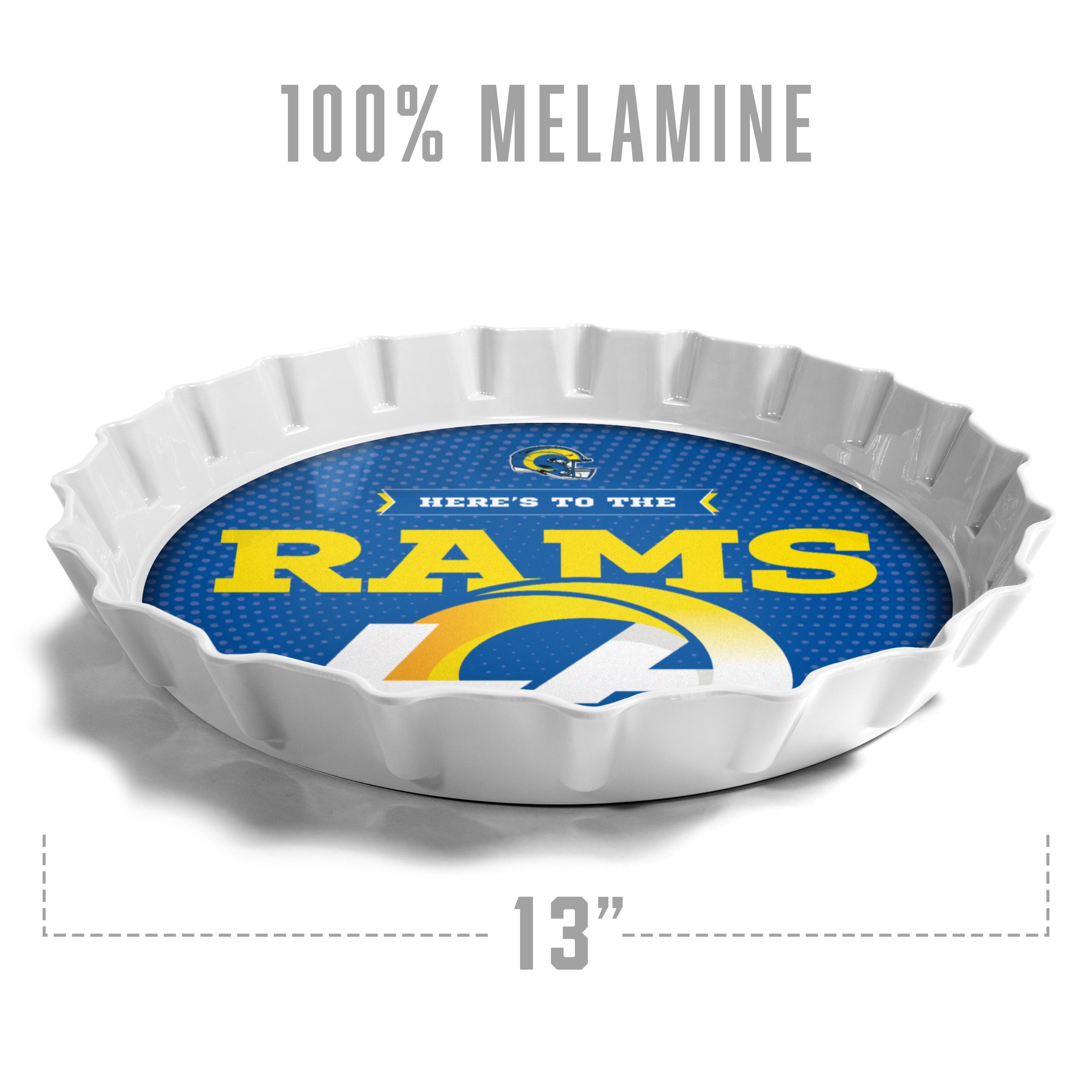 YouTheFan NFL Los Angeles Rams Bottle Cap Serving Tray